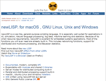 Tablet Screenshot of newlisp.org